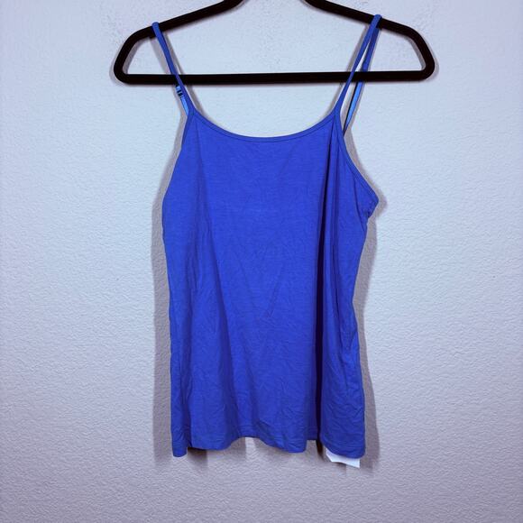 Bogari Womens Size Small Cami Tank Top Sea Blue Silk Rayon Blend Spaghetti Strap - Picture 1 of 6